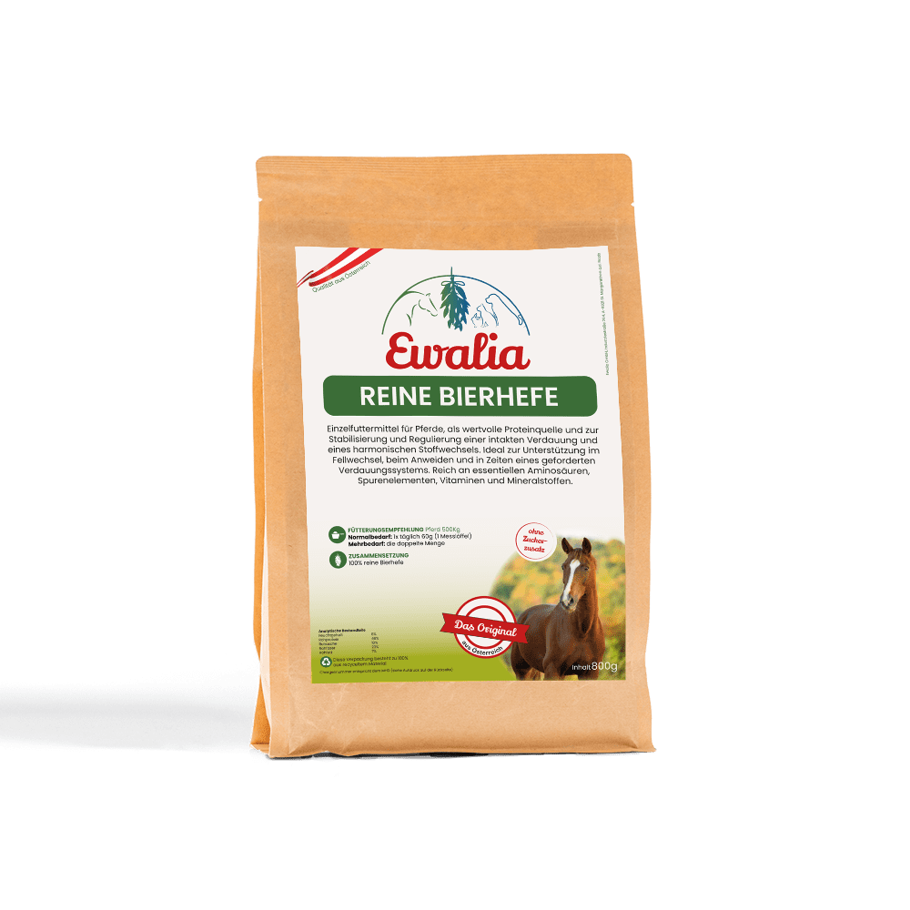 Ewalia Pferdezusatzfuttermittel stehend reine Bierhefe