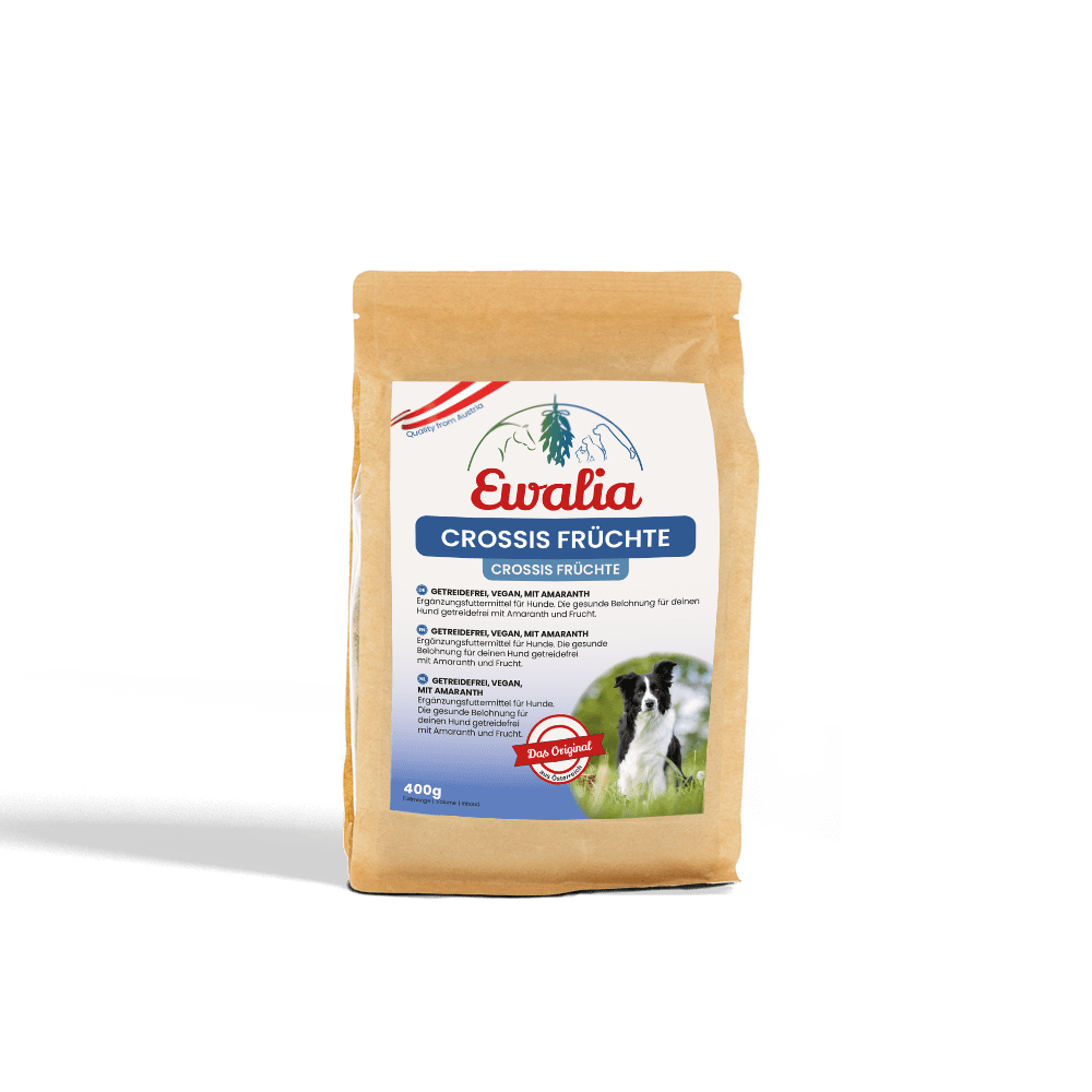 Ewalia Hunde Leckerli stehend Crossis Früchte