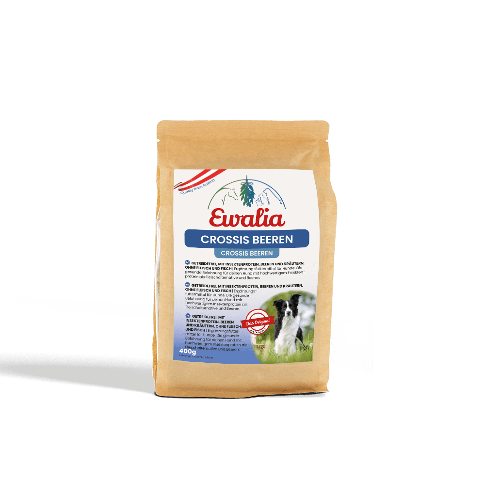 Ewalia_Hunde Leckerli stehend Crossis Beeren